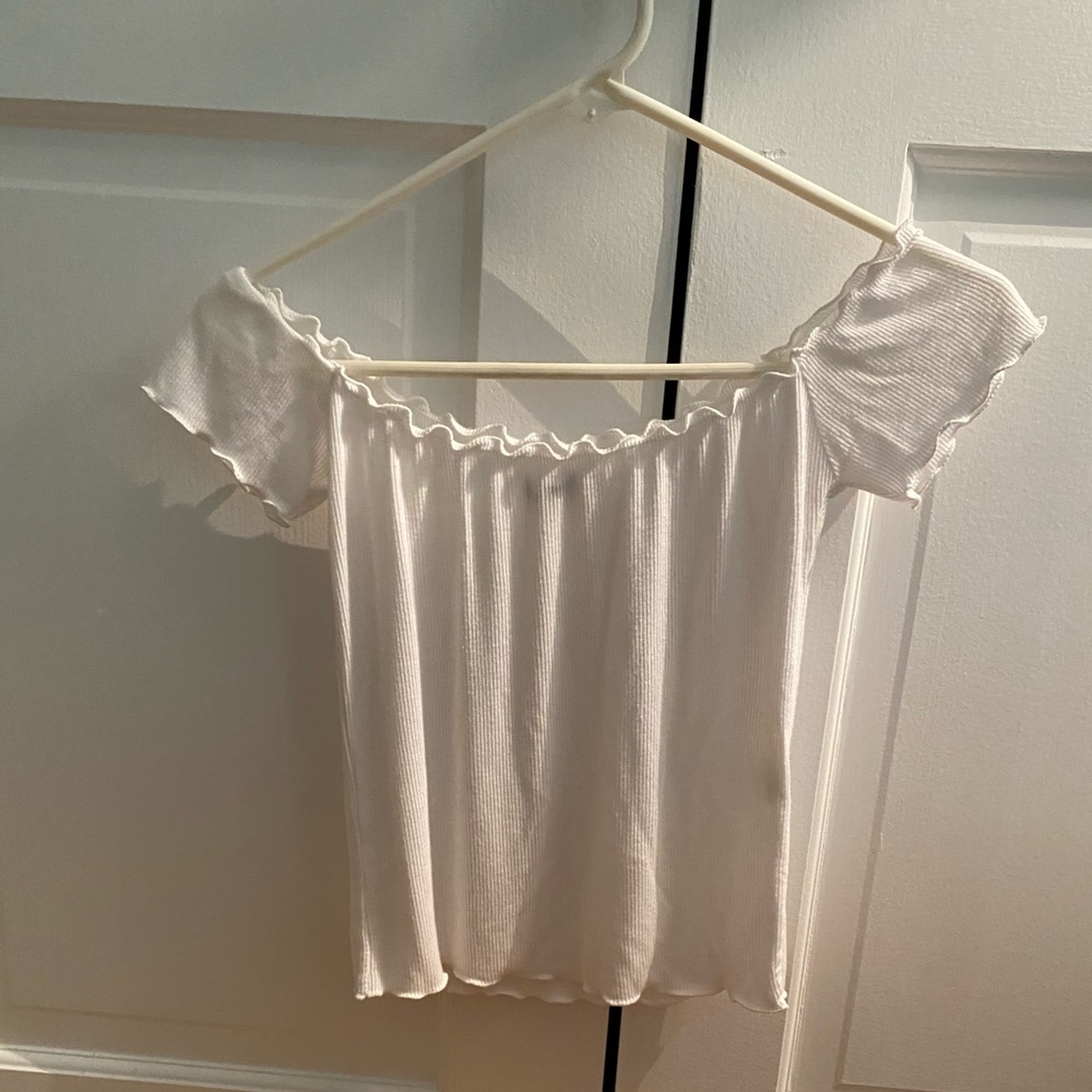 White off shoulder brandy Melville top